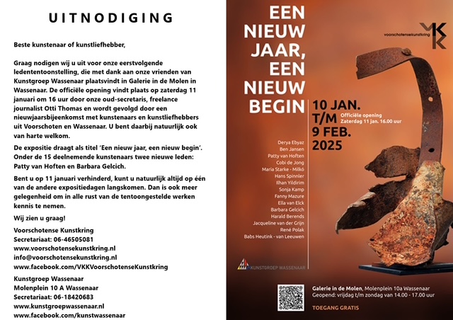 Tentoonstelling "Een nieuw jaar, een nieuw begin" 11 januari t/m 9 februari 2025