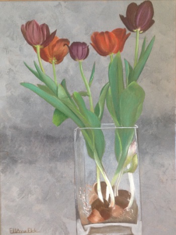 Tulpen in vaas